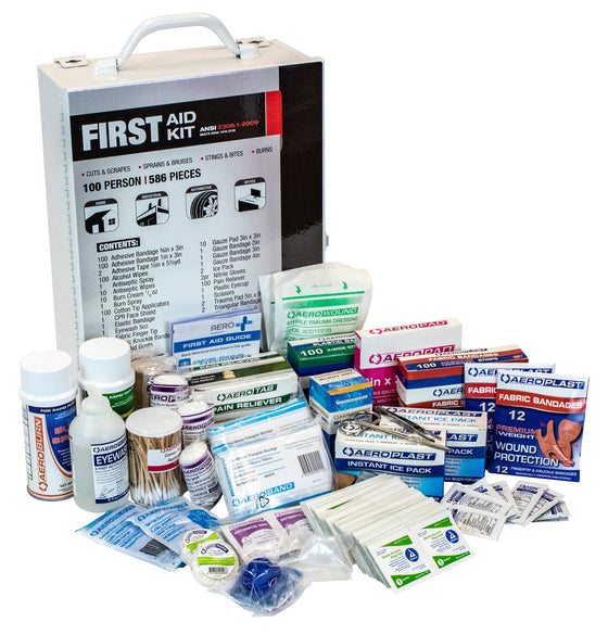 First Aid Kit, 100-Person - Metal Cabinet