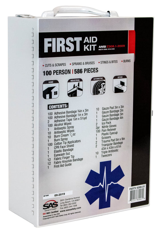 First Aid Kit, 100-Person - Metal Cabinet