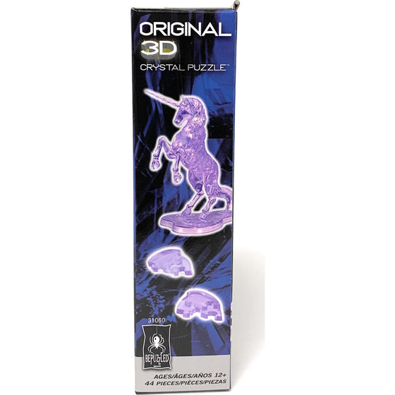 Bepuzzled (Bepua) 31060 Bepuzzled Original 3D Crystal Puzzle Deluxe Unicorn Level 3 Difficulty, Purple