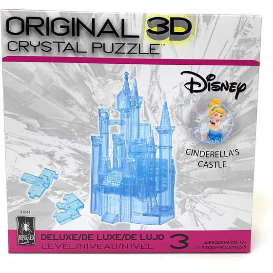 Bepuzzled 31041 Original 3D Crystal Puzzle Deluxe Cinderella's Castle Level 3 Difficulty, Cinderella Castle