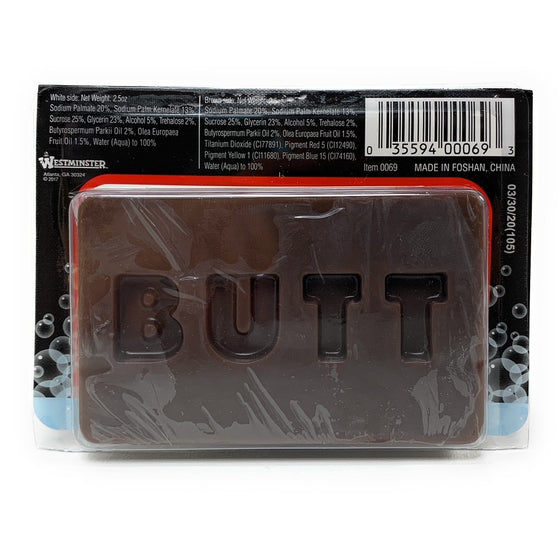 Westminster 111235 The Original Butt Face Soap, Brown, White