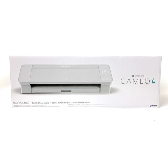 Silhouette America 6XW247 Silhouette Cameo 4 Bluetooth Vinyl, Cardstock And Fabric Cutter Classic, White Edition