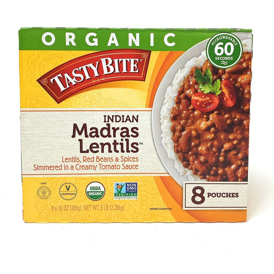 Madras Lentil 1296507 Tasty Bites Organic Indian S 8 Piece