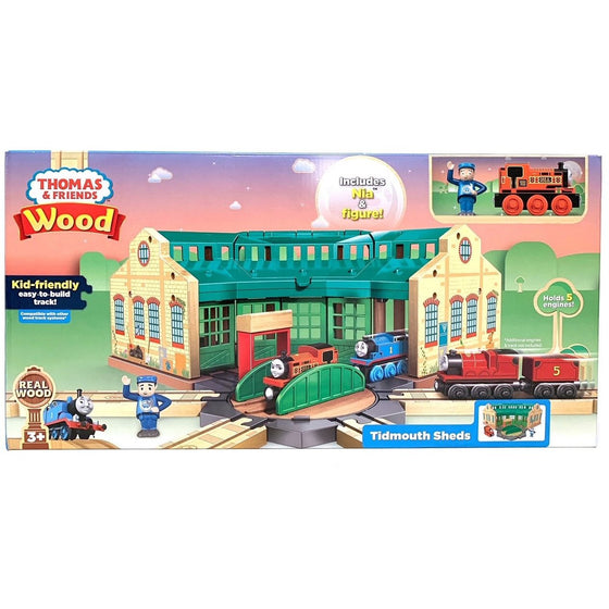 Thomas & Friends GGG72 Fisher Price Thomas And Friends Wood Tidemouth Sheds, Multi-Colored