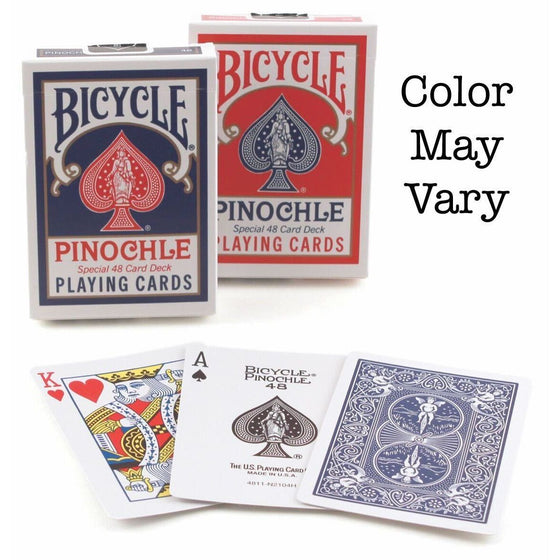 Bicycle 1001023 , Pinochle Jumbo Index Playing Cards, Colors May Vary Red Or Blue, Multi-Colored