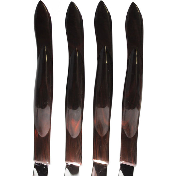 Cutco 1759C Stainless Steel 4 Table Knives, 4-Pack, Classic Dark Brown