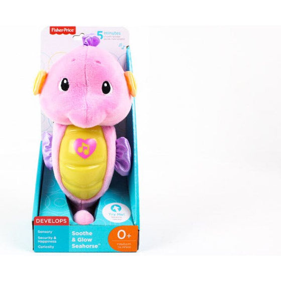 Fisher-Price DGH73 On-The-Go Baby Dome, Soothe & Glow Seahorse,, Pink