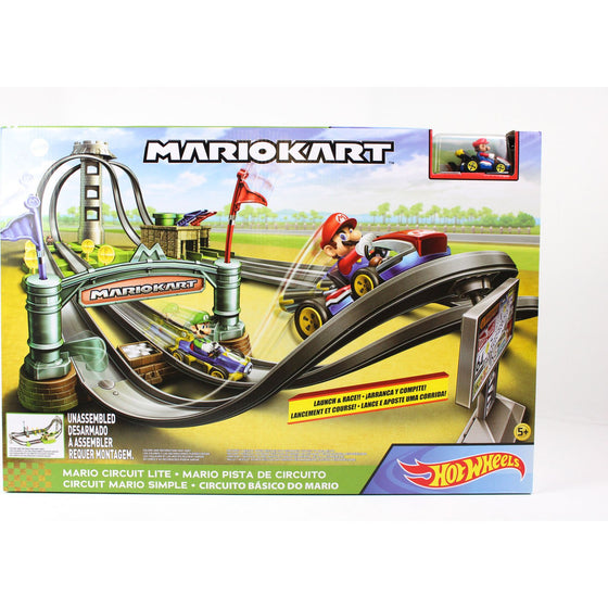 Hot Wheels GHK15 Mario Kart Circuit Lite Track Set, Multi-Colored