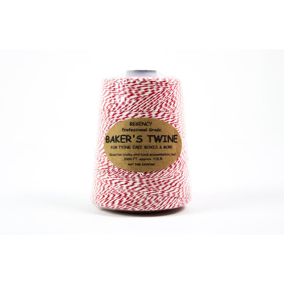 Regency Wraps RW1627 Regency Baker's Twine Cone Red And White, 2300-Feet,, Multi-Colored
