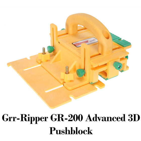 MICROJIG GRR-RIPPER GR-200 Advanced 3D Pushblock, Yellow