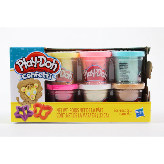 Play-Doh B3423AS21 Confetti Compound Collection, Multi-Colored