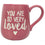 Enesco 6000501 You Are Loved Etched Mug, Pink