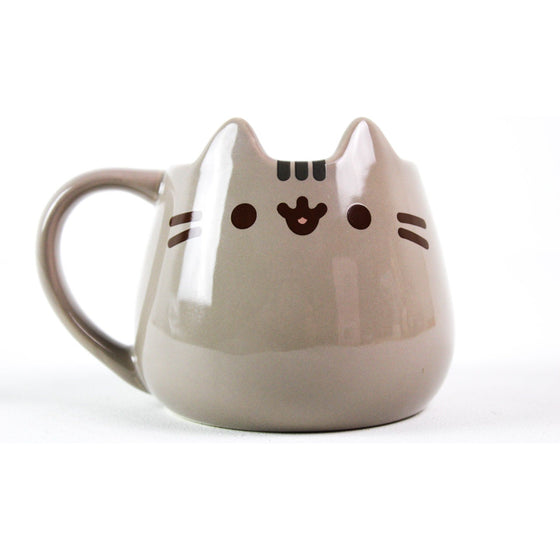 Enesco 6002676 Name Is Mud, Pusheen Sculpted Mug, 16 Oz,, Multi-Colored