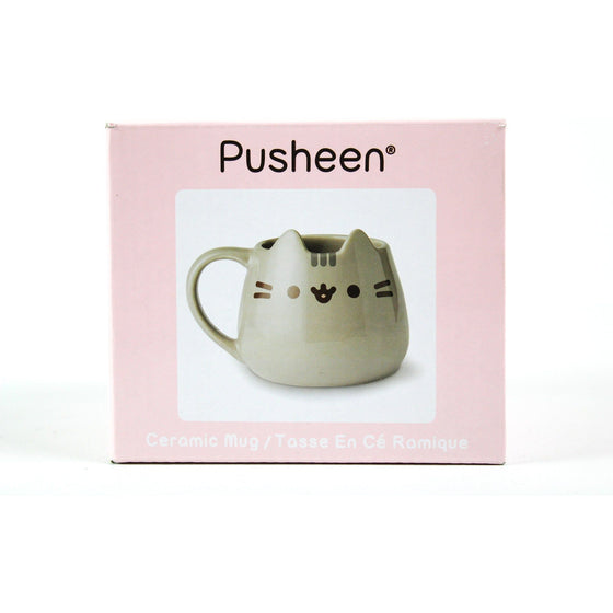 Enesco 6002676 Name Is Mud, Pusheen Sculpted Mug, 16 Oz,, Multi-Colored