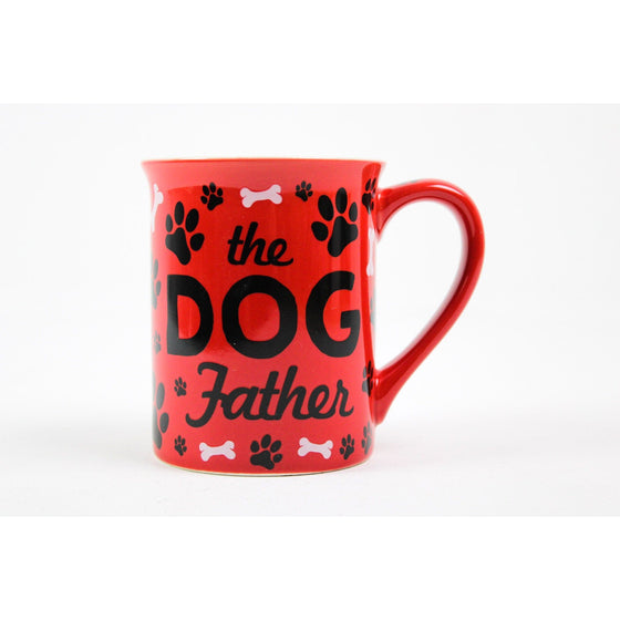 Enesco 6001229 Our Name Is Mud The Dog Father Stoneware Mug, 16 Ounce, Red