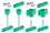 MICROJIG Matchfit DVC-1177K2 Dovetail Clamp Pro, Green/Yellow/Silver
