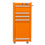 Viper Tool Storage V1804ORR Viper Tool Storage 5-Drawer Steel Rolling Tool/Salon Cart, With Bulk Storage, Orange