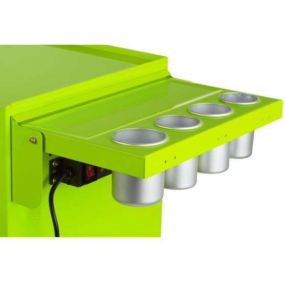 Viper Tool Storage V2SLG 18G Steel Folding Side Shelf With Power Strip And Usb Lime Green