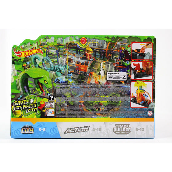 Hot Wheels GJL06 City Super City Fire House Rescue Play Set Themed Play Set Connection System Ages 3 Years To 8, Multi-Colored