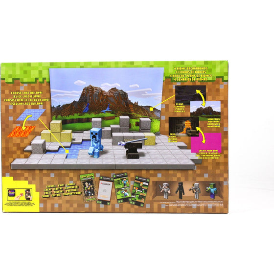 Minecraft GGP91 Comic Maker Biome Set Comic Book Creator Toy With Environment Accessories And Creeper Figure, Works With Free App And Based On Video Game, Toys For Boys And Girls Age 6 And Older, Multi-Colored