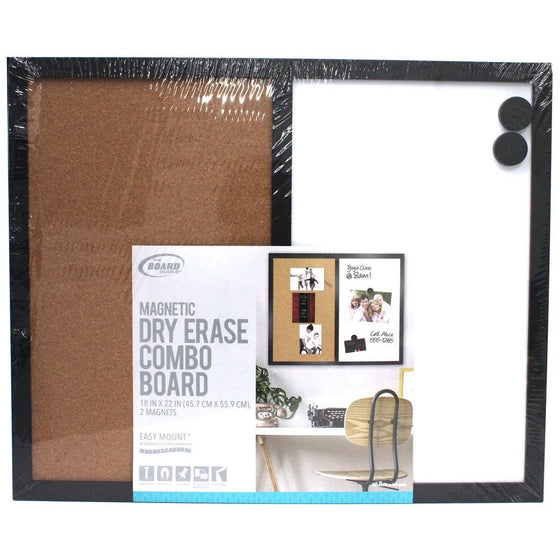 The Board Dudes CYH10 8 X 22 Magnetic Dry Erase Corx Board 3467Ua-4, 1