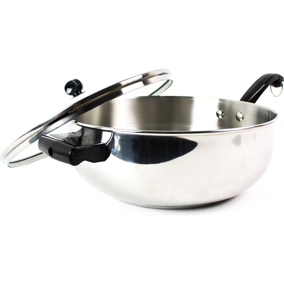 Farberware 70097 Classic Ii Stainless Steel Fry Saute Pan/Chefpan With Lid, 6 Quart, ,, Silver