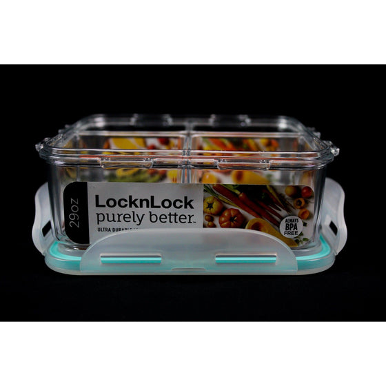 Lock & Lock LBF823C Purely Better Tritan Food Storage Container / Square Food Storage Bin - 29 Ounce,, Clear