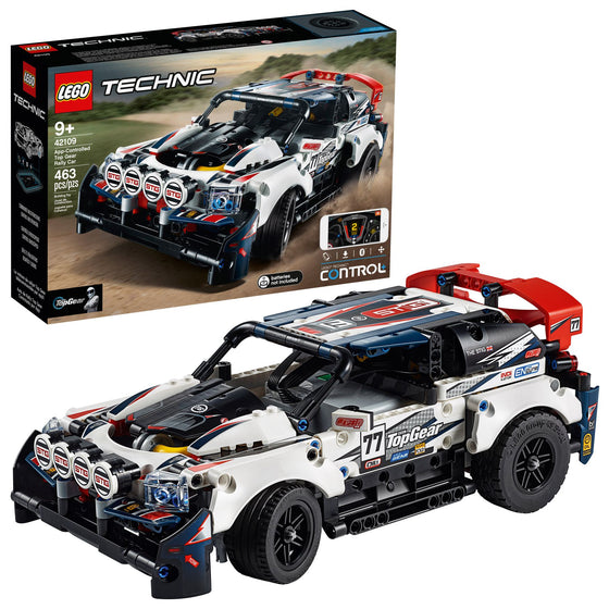 LEGO® 42109 Technic App-Controlled Top Gear Rally Car Racing Toy Building Kit, New 2020  463 Pieces, Multi-Colored