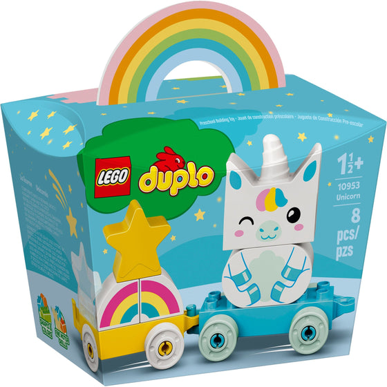 LEGO® DUPLO 10953 My First Unicorn Pull-Along Unicorn For Young Kids; Great Toy For Imaginative Learning Through Play, New 2021 8 Pieces, Multi-Colored
