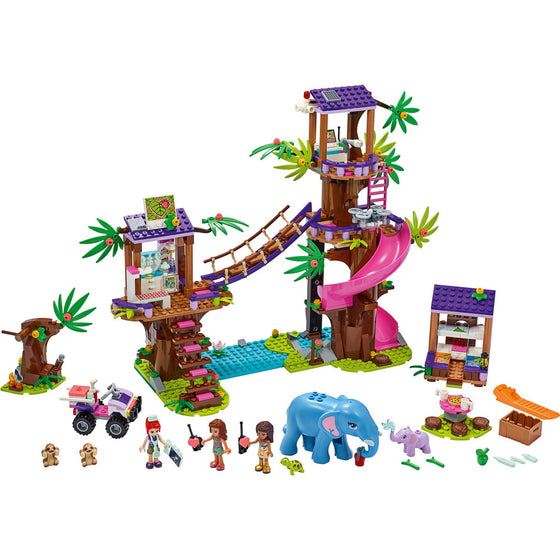 LEGO® 41424 Friends Jungle Rescue Base Building Toy For Kids. Playset Includes A Jungle Tree House; Adventure Fun Toy Comes With 2 Elephant Figures And Lots Of Animal Rescue Kit, New 2020 648 Pieces, Multi-Colored