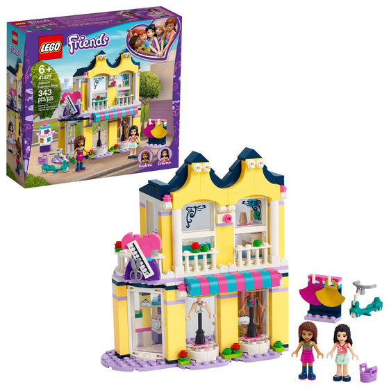 LEGO® 41427 Friends Emma's Fashion Shop , Includes Friends Emma And Andrea Buildable Mini-Doll Figures And A Range Of Fashion Accessories To Inspire Hours Of Creative Fun, New 2020  343 Pieces, Multi-Colored