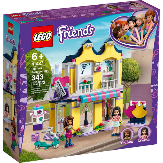 LEGO® 41427 Friends Emma's Fashion Shop , Includes Friends Emma And Andrea Buildable Mini-Doll Figures And A Range Of Fashion Accessories To Inspire Hours Of Creative Fun, New 2020  343 Pieces, Multi-Colored