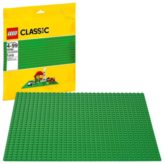LEGO® 10700 Classic Green Baseplate 2304 Supplement For Building, Playing, And Displaying Creations, 10In X 10In, Large Building Base Accessory For Kids And Adults  1 Piece, Multi-Colored