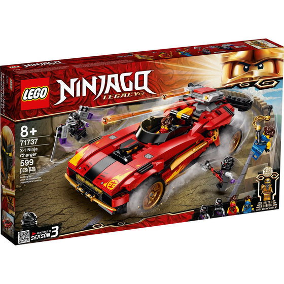 LEGO® 71737 Ninjago Legacy X-1 Ninja Charger Ninja Toy Building Kit Featuring Motorcycle And Collectible Minifigures, New 2021 599 Pieces, Multi-Colored