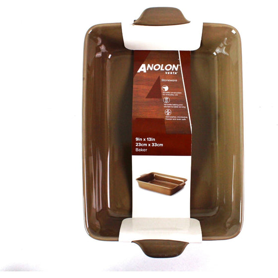 Anolon 46880 Rectangular Baker, Umber