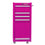 The Original Pink Box PB1804R 16-Inch 4-Drawer 18G Steel Rolling Tool/Salon Cart, Pink