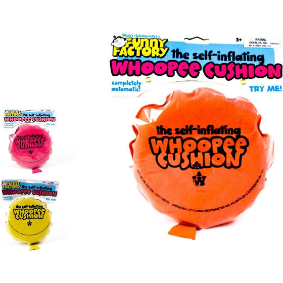 Westminster 912929 Whoopee Cushion Self Inflating, Pink, Orange, Yellow