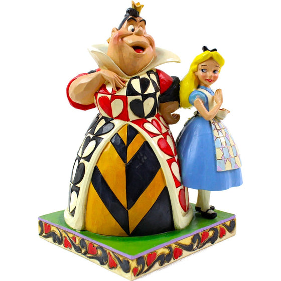 Disney Traditions 6008069 Alice & Queen Of Hearts, Multi-Color