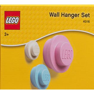 LEGO® 40161736 LEGO® Wall Hangers Pastel Case Pack, Pink/Blue/White