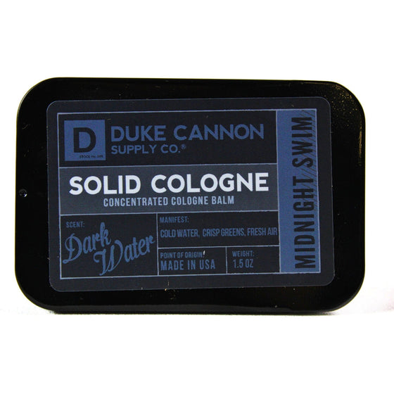 Duke Cannon Supply Co. SCMIDNIGHT1 Solid Cologne- Midnight Swimsolid