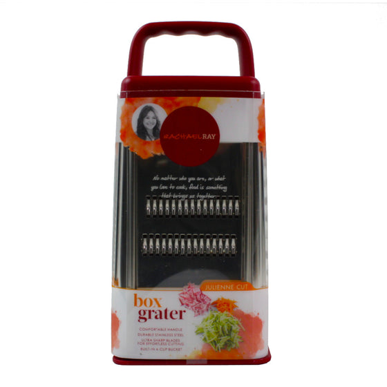 Rachael Ray 47649 Stainless Steel Box Grater Red, Red