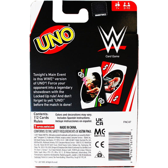 Mattel Games FNC47 Uno Licensed Wwe