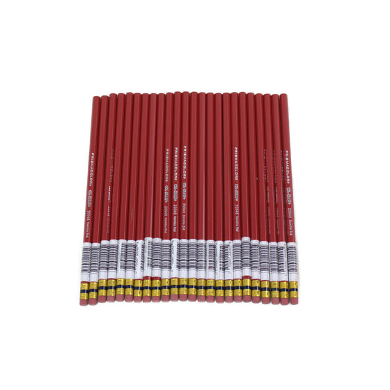 Prismacolor SAN20045 Pencil Colored Pencil With Eraser 12-Piece, 2-Pack, Red
