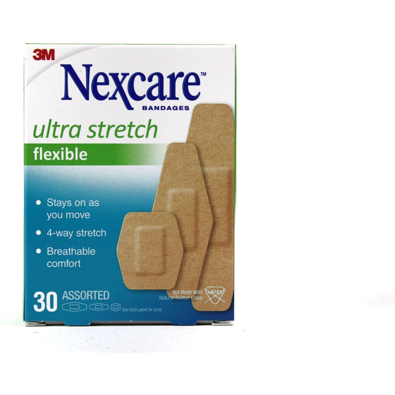 Nexcare MMM57630PB Bandages Soft N Flex 30 Count, Tan