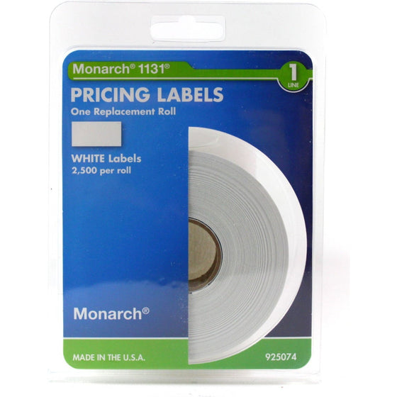 Monarch Paxar MNK925074 One-Line Pricemarker Labels 7/16 X 7/8 White, White