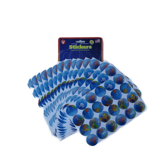 Hygloss Products HYX18751 Sticker Globes Class Pack, Colorful