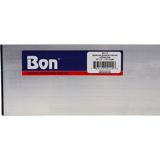 Bon Tool 24-115 Screed 3/4-Inch X 4 Inch X 1 Foot 6 Inch Reinforced H Aluminum
