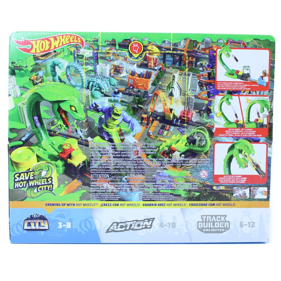 Hot Wheels GTT93 Hot Wheels Toxic Snake Strike Challenge Play Set With Slime