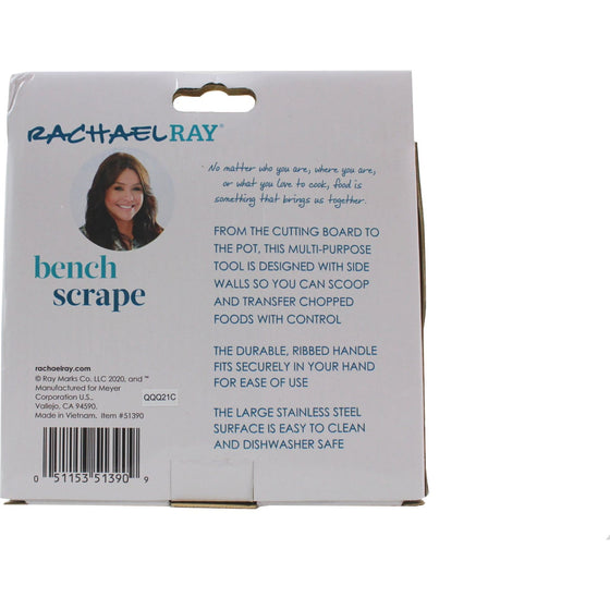Rachael Ray 46883 Bench Scrape Shovel, Sea Salt Gray