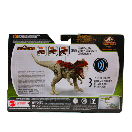 Jurassic World Toys GWD07 Jurassic World Roar Attack Ceratosaurus, Mixed